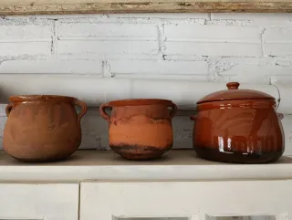 Conjunto 4 ollas de barro