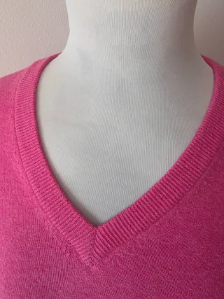 Jersey Gant Hombre Rosa V-Neck