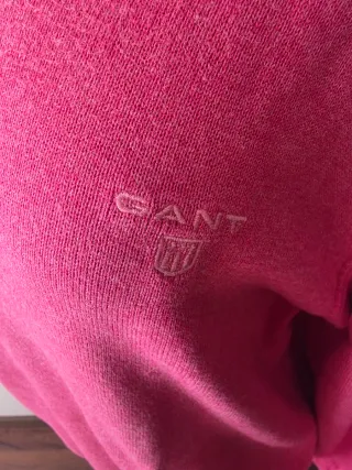 Jersey Gant Hombre Rosa V-Neck