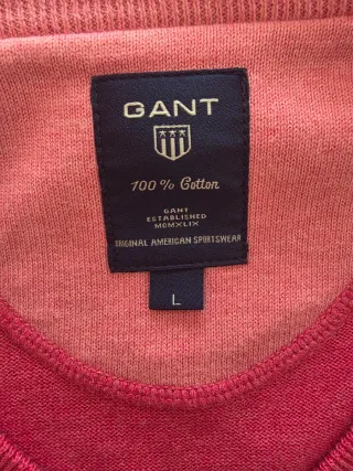 Jersey Gant Hombre Rosa V-Neck