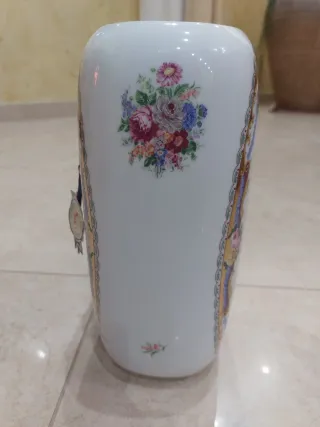 Vaso Limoges Decorato Floreale