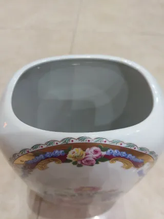 Vaso Limoges Decorato Floreale