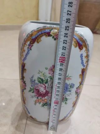 Vaso Limoges Decorato Floreale