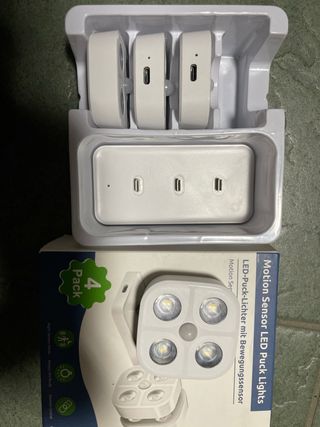 4 Lampade Notturne Ricaricabili LED RGB