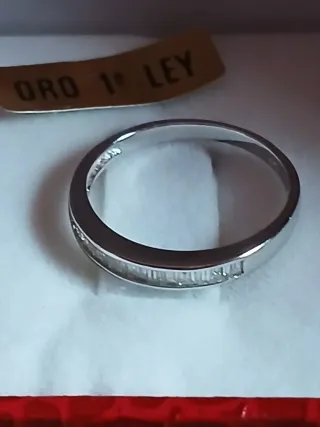 Anillo Oro Blanco Niña