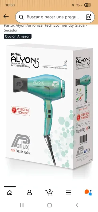 Secador de pelo Parlux Alyon nuevo