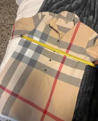 Camisa Burberry Cuadros Beige Multicolor