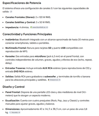 Amplificador AMP-218 BT Karaoke Digital Auna Plata