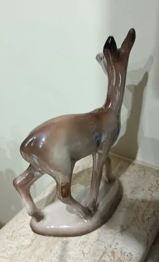 Statuina Cerbiatto Cemas Vintage Porcellana