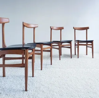 Set 4 Sillas Mid Century. Vintage, 60s.