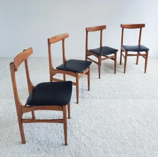 Set 4 Sillas Mid Century. Vintage, 60s.