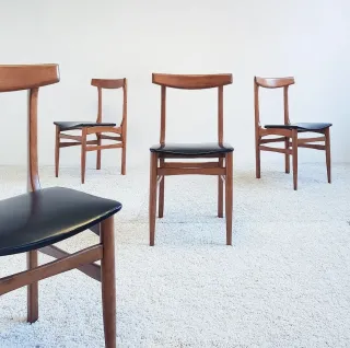 Set 4 Sillas Mid Century. Vintage, 60s.