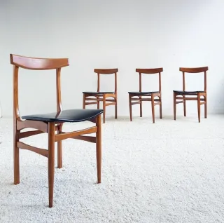 Set 4 Sillas Mid Century. Vintage, 60s.