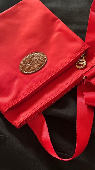 Borsa a busta Longchamp rossa