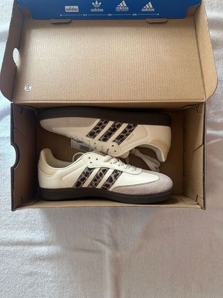 Adidas Samba OG Mujer Talla 39 Leopardo Beige