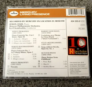 4 CDs Byron Janis Mercury Living Presence