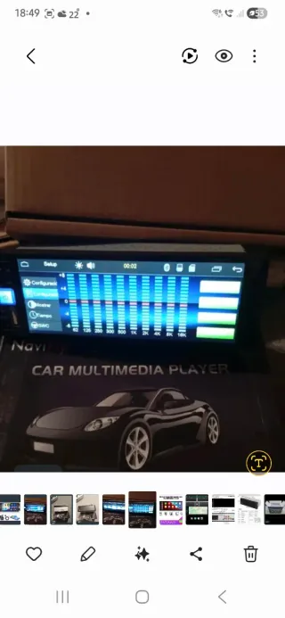 Radio Multimedia 1 DIN NaviFly Pantalla Táctil