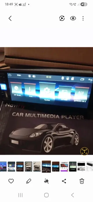Radio Multimedia 1 DIN NaviFly Pantalla Táctil