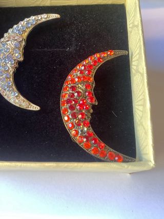 Set spille vintage luna strass