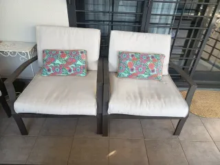 Conjunto de jardín Aluminio, color marron