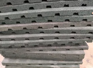 Losetas de caucho 50x50cm, grosor 2cm