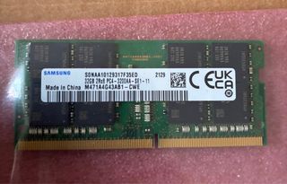 Memoria RAM Portátil Samsung 32GB DDR4 3200MHz