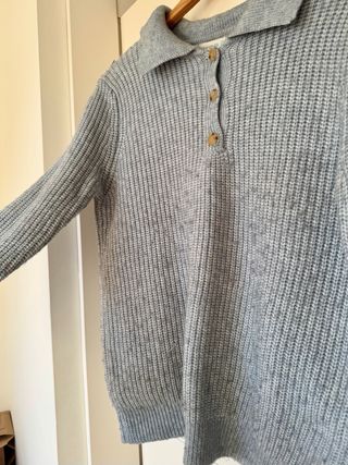 Jersey P azul/gris cuello polo