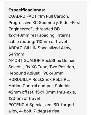 Bicicleta Specialized Epic EVO