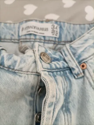 Shorts Vaqueros Claros Stradivarius Talla XS