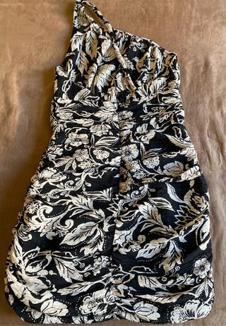 Vestido Zara Talla S Fruncido Estampado