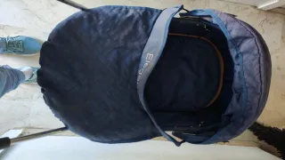 Carrito de muñecas clásico azul