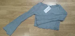 Top Bershka gris M , con etiqueta #top #bershka