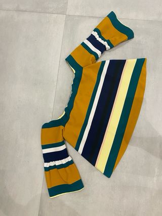 Top Zara Hombros Descubiertos Rayas