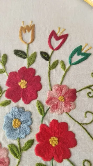 Cuadro antiguo bordado a mano