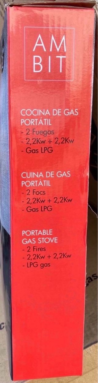 Cocina de gas 2 fuegos