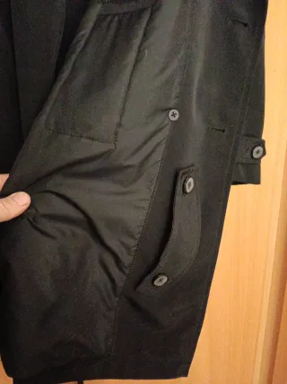 Gabardina Massimo Dutti Negra