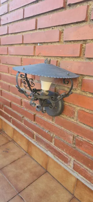 Farol de pared hierro forjado vintage