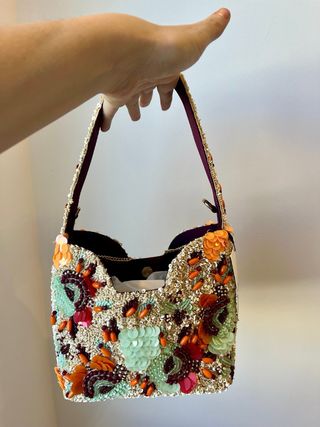 Bolso Zara abalorios multicolor