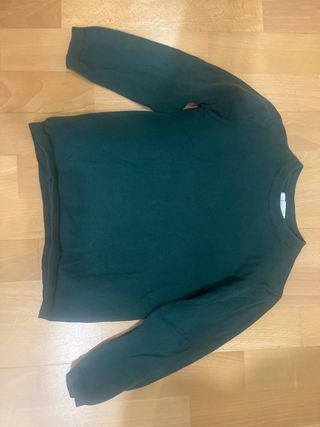 Maglia verde a punto per bambini 5-6 anni