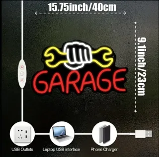 Lampada Neon LED "GARAGE"