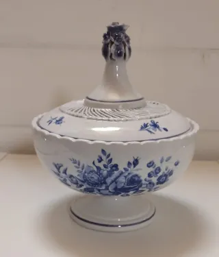 Centro tavola porcellana blu e bianco