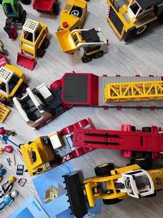 Playmobil Set Construcción Camiones y Figuras