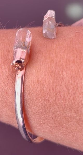 Brazalete Cuarzo Maestro Plata