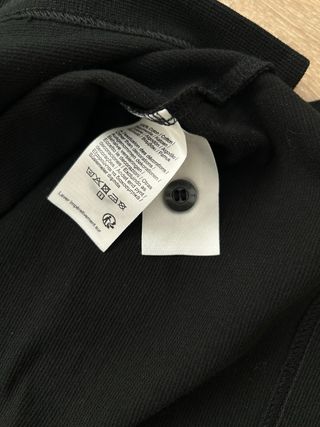 Polo Lacoste Negro Manga Larga Talla S