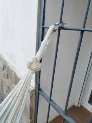 Amaca artigianale multicolore in tessuto