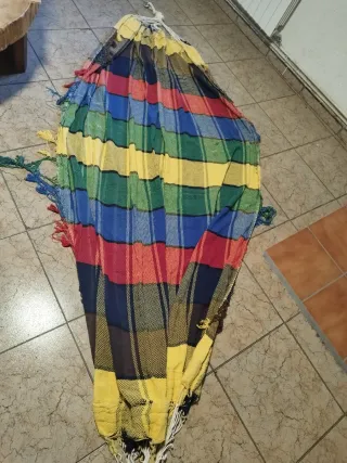 Amaca artigianale multicolore in tessuto