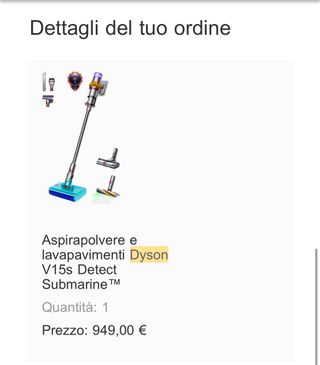 Dyson V15s Submarine Aspirapolvere