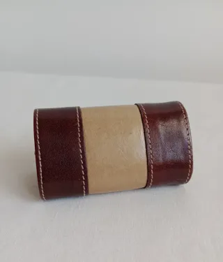 Portamonete vintage in pelle con chiusura a scatto