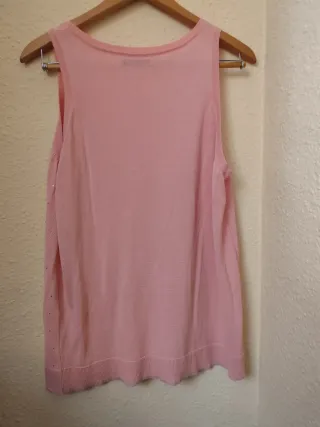 Jersey tirantes rosa con brillos