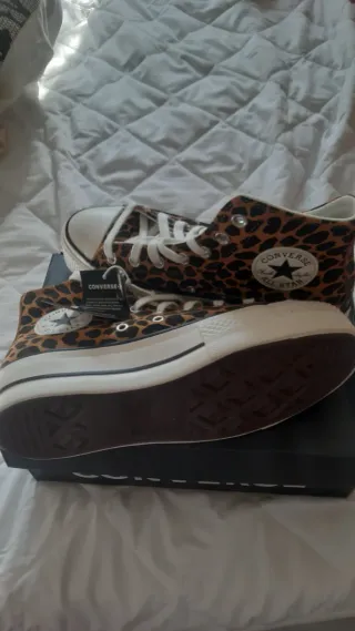 Converse Talla 37.5 Platform stampado Animal